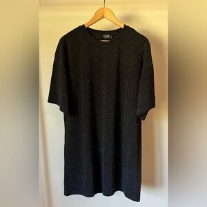 Cider Black Sparkly T-Shirt Dress